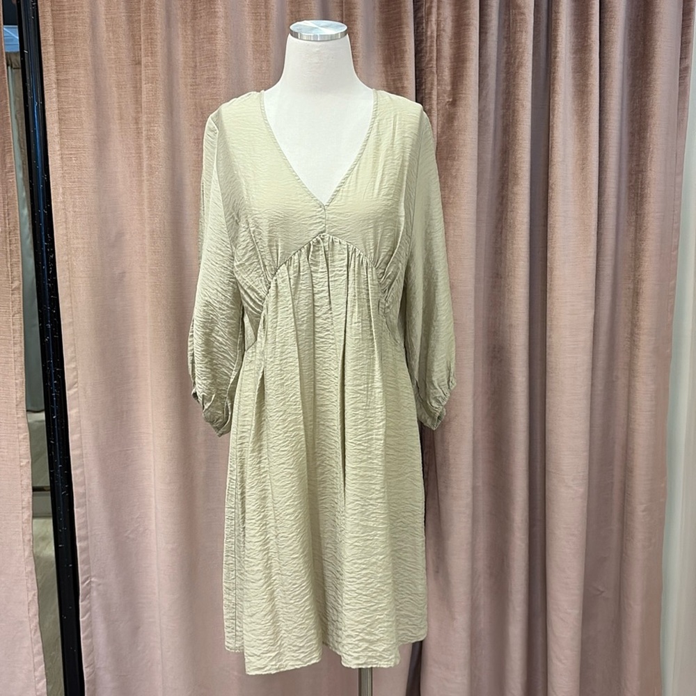 H&M Green Dress, semi sheer. NWOT. Size L